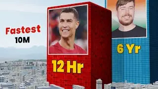 Fastest hit 10 Million Subscribers on Youtube ►3D Compare || UR · Cristiano