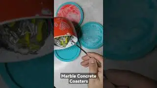 Marble effect concrete coasters
