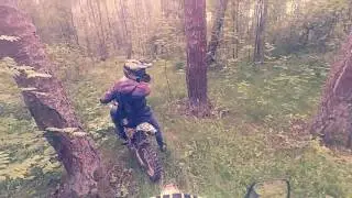 Покатушки в лесу на питбайках #12 (короткий путь😂).