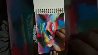 Neo Expressionism * Nonfigurative * Oil Pastel