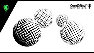 CorelDRAW tutorial - 3D sphere effect II (combined with Transparency tool and Pointilizer effect)