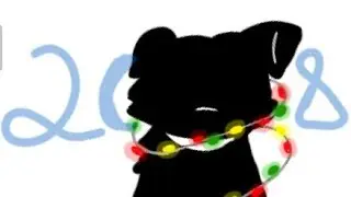 С Новым Годом! //Маламут выполняет команду голос//