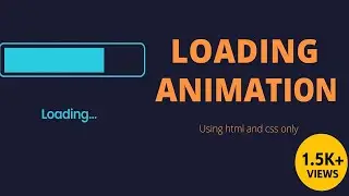 loading animation using html and css.