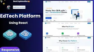 EdTech Landing Page Using React, Tailwind CSS & TypeScript | Modern UI Design | becodewala | P-2