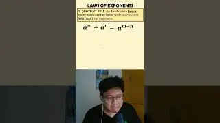 Law of Exponents: Quotient Rule [Example 1] #mathwithteacherjustin #math7 #algebra
