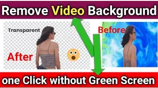 Video Background Remove Single Click | Change Video Background without Green Screen | UnScreen