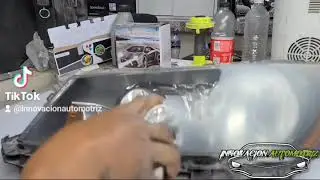 humificacion, aplicacion acrilico liquido a faros de  honda acord