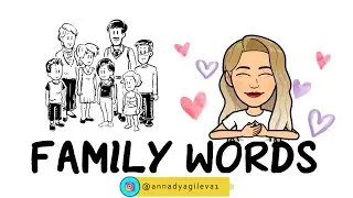 Family vocabulary words. Talking Flashcards.