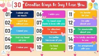 30 CREATIVE WAYS TO SAY I LOVE YOU | Random English Video | ELC