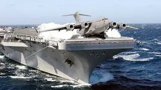 5 Planes Doing A Deck Landing On An Aircraft Carrier