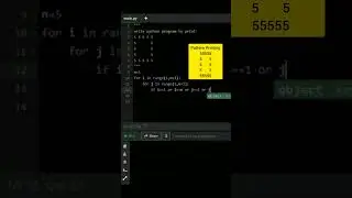 pattern Printing in python | Pyramid Number Pattern 
