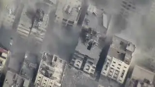 ЦАХАЛ наносит удары по целям в престижном районе города Газы. ВИДЕО
