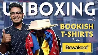 Unboxing Bookish T-shirts from Bewakoof | Received so many freebies