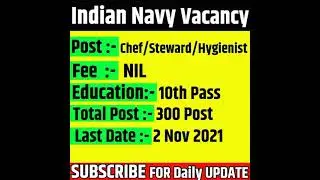 Latest Govt Jobs indian navy recruitment #Shorts