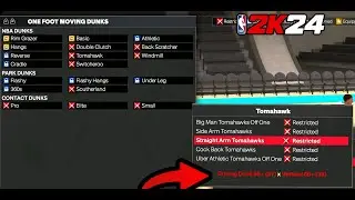NBA 2K24 DUNK ANIMATION REQUIREMENTS