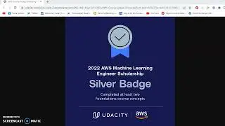 Udacity AWS Machine Learning Scholarship Silver Badge
