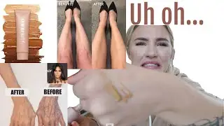 I tried KKW Body Foundation & Shimmer...