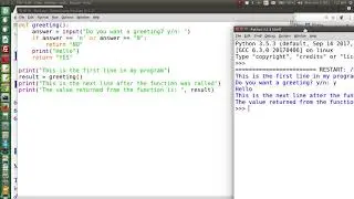 Introducing the return keyword and how it is used in Python 3 functions