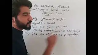 How to convert/change Present Continuous Tense into passive voice?