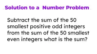 Solution to a Number Problem
