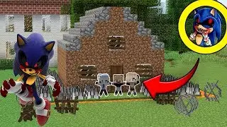NOOBS PROTEGEN SU CASA DE SONIC.EXE Y SUPER SONIC.EXE EN MINECRAFT TROLL