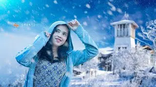 Tutorial merubah suasana foto menjadi musim salju memakai adobe photoshop