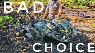 Honda on a pasty trail with some MONSTER Polaris Sportsmans!