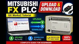 Mitsubishi FX PLC Program Upload & Download | GX Works2 Tutorial