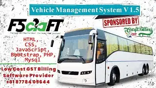 Vehicle Management System in PHP V 1.5 | Free Projects | Tamil | F5Craft - Web Development Company