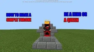 How to make a simple throne in minecraft (PE,Windows,Java,Xbox,Console)