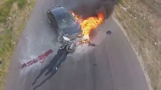 Очень жестокие и страшные мото аварии и ДТП | Moto crash compilation