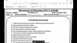 class-10/English worksheet-36/date-5-10-2021/ fromthediary of Anne Frank/class-10/date-5october 2021