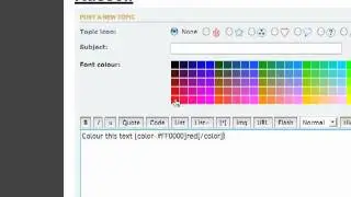 How to colour text using a MAC (with Firefox) in the forum