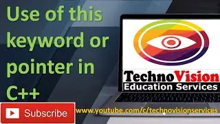 this keyword in c++ | this pointer in c++ | |this pointer in c++ with example program