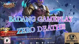 MLBB BADANG GAMEPLAY ZERO DEATH!!
