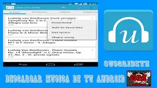 descargar musica desde tu dispositivo android