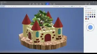 Windows 10 - PAINT 3D - Golden CASTLE