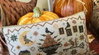 FlossTube 65: Fall Decorating, 6 Finished Fall Pieces & 6 Christmas Stitches