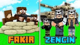FAKİR AİLE ASKER VS ZENGİN AİLE ASKER! 😱 - Minecraft
