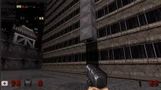 Rain effect in Duke Nukem 3D (with reflected floor)