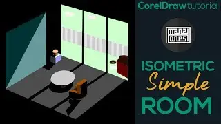 Tutorial CorelDraw | Simple Isometric Room - Speed Drawing