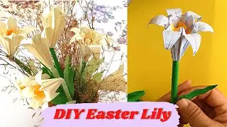 DIY Easter Lily | Origami Paper Flower | JESUS IS RISEN!