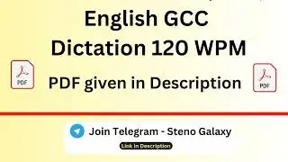 GCC English Dictation 120 WPM || English General || #gccdictations #gcc