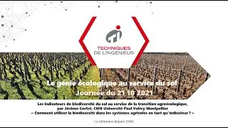 Les indicateurs de biodiversité du sol au service de la transition agroécologique