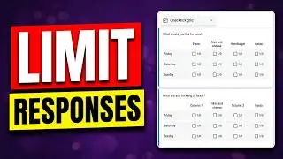 How to Limit Sections in the multiple choice grid and checkbox grid in Google Forms™