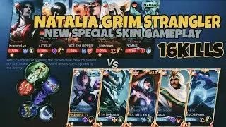 NATALIA GRIM STRANGLER, New Special Skin Gameplay by VINZ TV - Mobile Legends