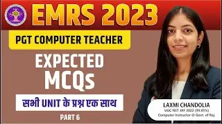 EMRS PGT Computer Science Question Paper | Part 6 | EMRS Computer Previous Year Question Paper 2023