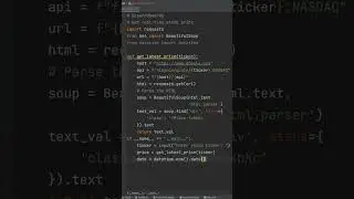 Real Time Stock Price Check in Python