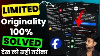 Limited originality of content facebook solution | Facebook limited originality of content | 2023.