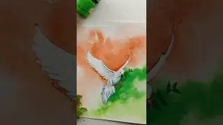 Cutest Painting for Independence Day😱🕊️#shorts